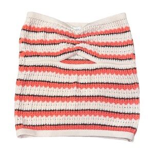 TopShop Crochet striped white Tubetop Size M